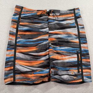 Vintage Nike Cargo Center Swoosh Swim Trunks‎ Shorts Mens S 90s Y2K Quick Dry